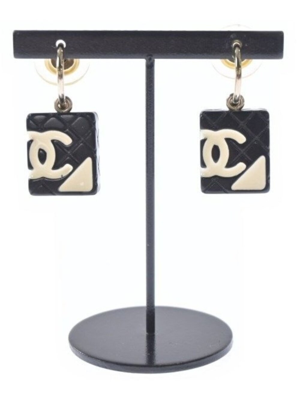 Chanel Cambon Line Earrings CC Logo 05C